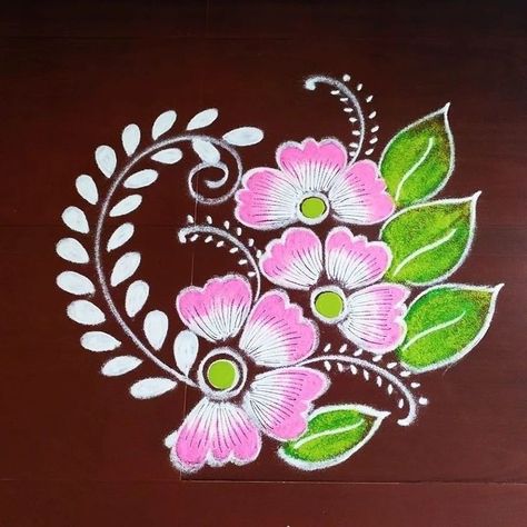 Floral Rangoli Designs, Best Rangoli Designs, Floral Rangoli, Rangoli Designs For Diwali, Best Rangoli, Peacock Flower, Easy Rangoli Designs Videos, Very Easy Rangoli Designs, Rangoli Designs Simple Diwali