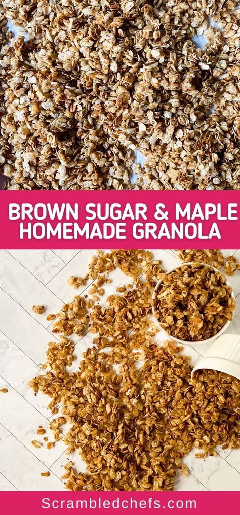 Maple Granola Recipe, Make Ahead Snacks, Dairy Shop, Maple Brown Sugar Oatmeal, Cottage Cake, Maple Granola, Brown Sugar Oatmeal, Instant Pot Yogurt, Homemade Granola Healthy