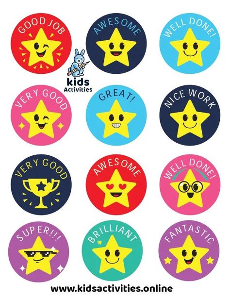 Stars Rewards Printable, Appreciation Words For Students, Star Student Of The Week Badge, Star Rewards Free Printable, Very Good Stickers For Students, Motivation Cards For Students, Appreciation Charts For Classroom, Stickers For Teachers Free Printable, Reward For Students