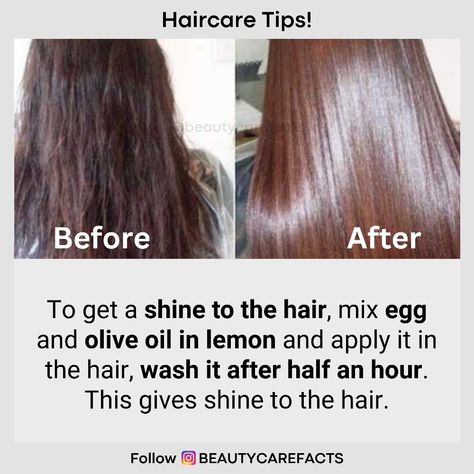 Olive oil could add softness and strengthen hair by penetrating the hair shaft and preserving moisture. The shine said to come from olive oil may be due to the oil smoothing the outer cuticle of the hair. . Follow beautycarefacts for natural beauty and health tips. . . Share with your friend👱👱‍♀️ or tag 😉 Double tap❤️ for more info🗣️ share + Tag your Friends. . #beautycarefacts #healthtipsforwomen #healthtipsdaily #healhtips #haircare #haircarehacks How To Apply Olive Oil To Hair, Get Shiny Hair, Strengthen Hair, Beauty And Health, Health Tips For Women, Hair Strengthening, Tag Your Friends, Shiny Hair, Hair Care Tips