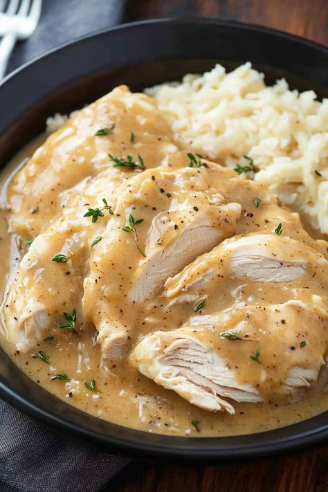 Boneless Skinless Chicken Breast Slow Cooker Recipes, Crockpot Chicken Breast And Potatoes, Frozen Chicken Breast Crockpot, Chicken N Gravy, Chicken Recipea, Frozen Chicken Breast Recipes, Chicken Breast And Potatoes, Slow Cooker Chicken And Gravy, Crockpot Chicken And Gravy