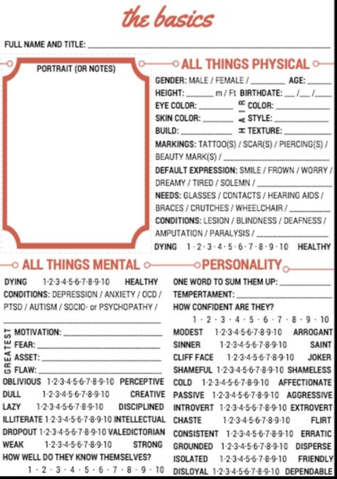 Character Info Sheet, Template Character, Writing Inspiration Characters, Character Sheet Writing, Character Info, Character Sheet Template, Drawing Ideas List, Writing Dialogue Prompts, Character Template