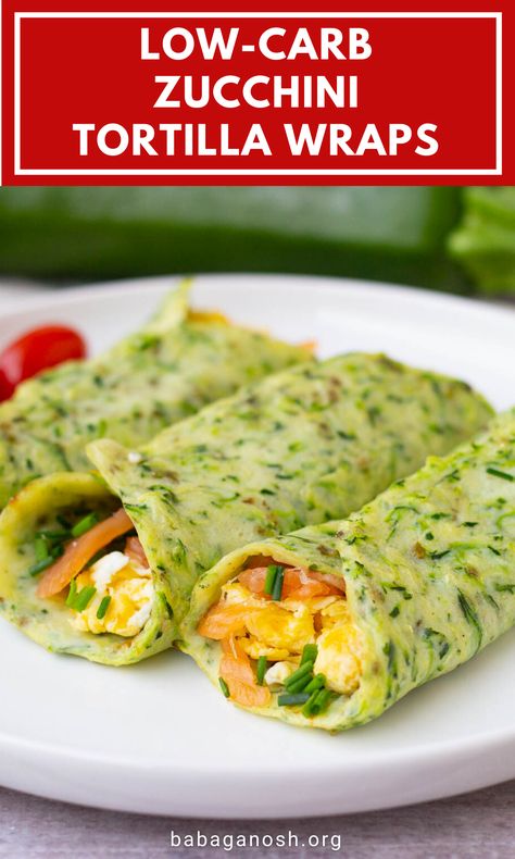 Healthy Vegetable Breakfast Recipes, Veggie For Breakfast, Low Carb High Veggie Meals, Breakfast Ideas Veggie, Low Carb Quick Lunch Ideas, Zucchini Wraps Recipes, Breakfast With Zucchini, Los Carb Breakfast, Healthy Breakfast Tortillas