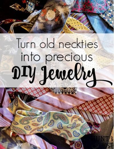 How to make old neckties into precious jewelry. This no sew necktie craft will recycle those out of style thrift store neckties into a cute tassel necklace on a serious budget. #diyjewelry #upcycleidea #vintagestyle #necktieaccessory #fashiononabudget Neck Tie Repurpose Ideas, Recycle Ties Ideas, Crafts From Men’s Ties, Crafts With Neck Ties, What Can You Do With Old Neck Ties, Tie Repurpose Ideas, Tie Crafts Recycled, Memory Jewelry Necklaces, Diy Neck Tie Projects