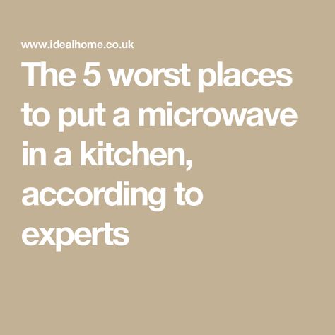 The 5 worst places to put a microwave in a kitchen, according to experts Microwave On Kitchen Countertop, Built In Microwave Cabinet Ideas Kitchen, Kitchen Island Microwave Shelf, Where To Put Microwave In Kitchen Countertops, Where To Put The Fridge In The Kitchen, Best Place To Put Microwave In Kitchen, Places To Put A Microwave In A Kitchen, Microwave Under Cabinet Ideas, Ways To Hide Microwave