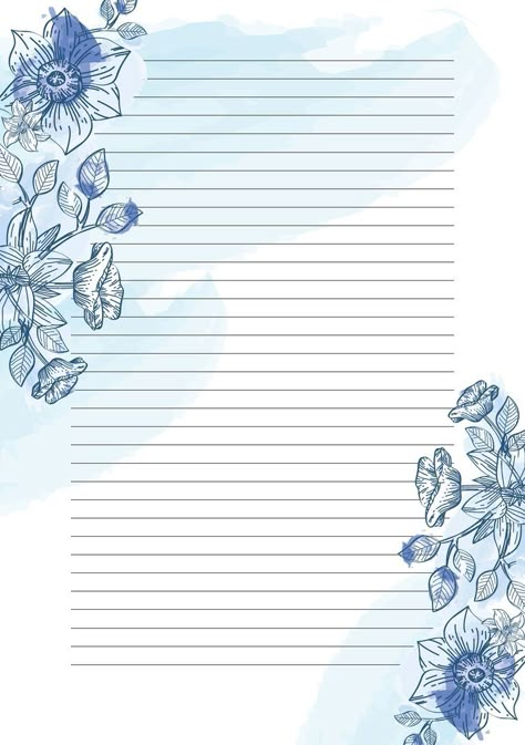 Notepad Template, Writing Paper Template, Printable Lined Paper, Lined Writing Paper, Writing Paper Printable Stationery, Samsung Notes, Free Printable Stationery, Note Writing Paper, Writing Paper Printable