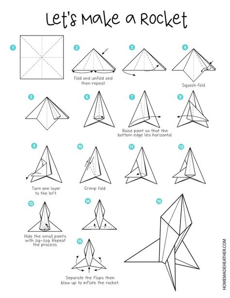 Free Paper Airplane Printables » Homemade Heather How To Make Paper Rocket, Paper Rockets For Kids, Paper Rocket Craft, Origami Rocket, Rocket Paper, Primary 2023, Airplane Printable, Paper Airplanes Instructions, Paper Airplane Folding