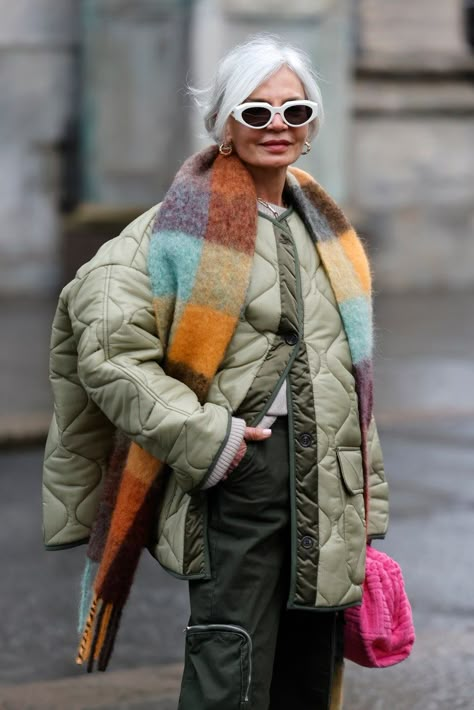 Copenhagen Fashion Week Fall/Winter 2022: See All the Street Style from Denmark | Teen Vogue Denmark Street Style, Colorful Scarf Outfit, Big Scarf Outfit, Scandi Street Style, Acne Scarf, Denmark Fashion, Big Scarf, Scarf Outfit, Copenhagen Fashion