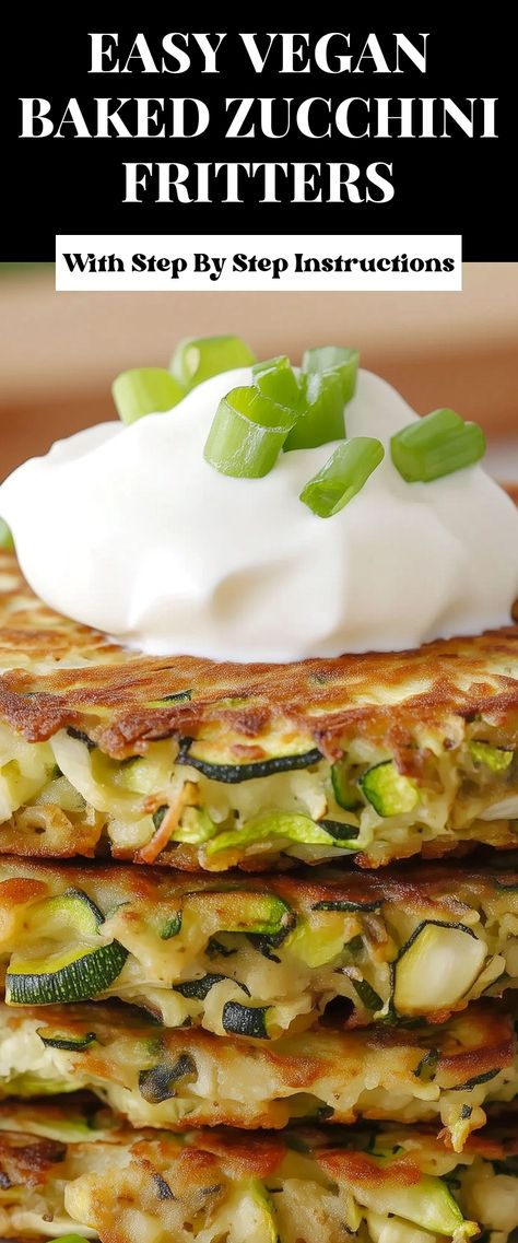 Image for Easy Vegan Baked Zucchini Fritters Bacon Zucchini Recipes, Zucchini Fried, Crispy Zucchini Fritters, Brunch Bacon, Company Breakfast, Zucchini Corn Fritters, Baked Zucchini Fritters, Crispy Zucchini, Zucchini Fritters Recipe