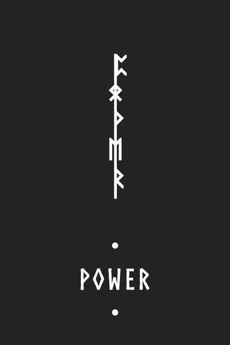 Another combination of Futhark, this time spelling out: ‘Power' then merged into this unique artwork piece. The original symbols used are - ᛈᛟᚹᛖᚱ Remember each rune has its own unique meaning which I recommend reading about. “The Elder Futhark (or Fuþark), also known as the Older Futhark, Old Futhark, or Germanic Futhark, is the oldest form of the runic alphabets.” #futhark #elder #runes #rune #warrior #viking #tattoo #inspiration #power Viking Tattoos Symbol Meaning, Viking Tattoos Meaning, Elder Futhark Runes Tattoo, Symbol Of Power Tattoo, Runic Tattoo Ideas, Elder Futhark Tattoo, Power Tattoo Symbol, Viking Warrior Symbol, Viking Symbols And Meanings Tattoo