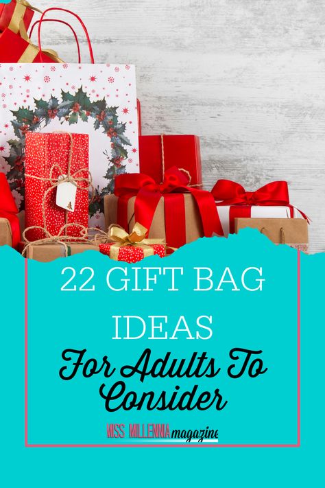 Explore handpicked gift bag ideas crafted for adults, each carrying the essence of surprise and thoughtful curation. https://missmillmag.com/gift-bag-ideas-for-adults/ Christmas Bag Ideas For Adults, Friends Gift Bag Ideas, Best Grab Bag Gifts For Christmas, Holiday Gift Bag Ideas, Christmas Grab Bag Ideas For Adults, Grab Bag Gift Ideas Christmas, Goody Bag Ideas For Adults, Gift Bag Ideas For Adults, Adult Gift Bag Ideas