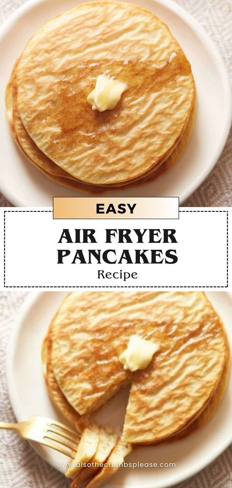 Say goodbye to flipping pancakes on a pan! Introduce yourself to the hassle-free world of air fryer pancakes. With just a few simple steps, you'll have stacks of golden, fluffy pancakes. It's a revolutionary way to make your favorite breakfast treat! Click to uncover the easy steps. Air Fried Pancakes, Breakfast Air Fryer Ideas, Air Fryer Crepes, Air Fry Pancakes, Air Fryer Pancakes Parchment Paper, Pancakes Airfryer, Airfryer Pancakes, Airfryer Breakfast Recipes, Pancakes In Air Fryer