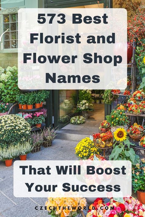 Are you wondering, how to name your flower shop? Check our ultimate collection of the best flower shop and florist names to boost your success. Catchy, creative Flower Store Name Ideas, Names For Flower Shops, Flower Brand Name Ideas, Floral Shop Names Ideas, Cute Flower Shop Names, Florist Business Name Ideas, Flower Shop Signage, Flower Shop Organization, Flower Farm Name Ideas