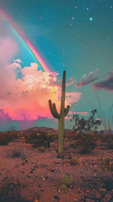 Aesthetic wallpaper cactus sky outdoors. | premium image by rawpixel.com / Tanat Chittirungsan