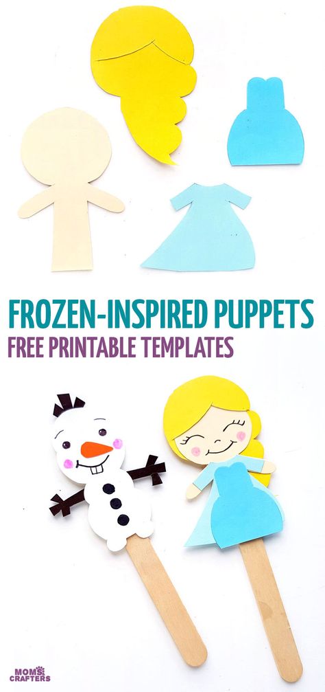 Click for free printable Frozen paper craft templates for Elsa and Olaf puppets and bookmarks! Crafts Organization Ideas, Elsa Crafts, Bookmarks Template, Olaf Craft, Fun Preschool Crafts, Winter Paper Crafts, Crafts Organization, Frozen Diy, Elsa And Olaf