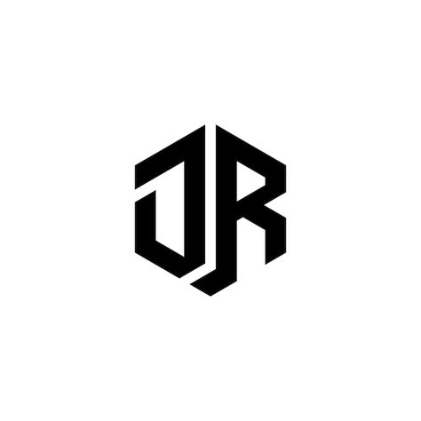 Jr logo | Premium Vector #Freepik #vector #jr #jr-logo #jr-design #jr-monogram Jr Logo Design Letter, Dr Logo Design, Jr Monogram, Jr Tattoo, Dr Logo, Jr Logo, Barber Logo, Procreate Ipad Tutorials, Wheel Logo