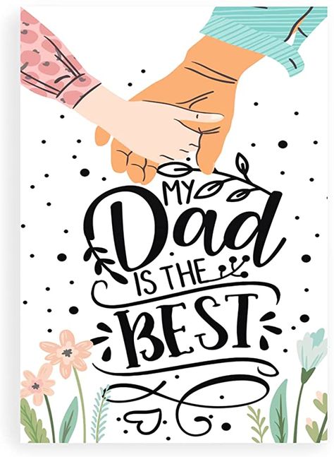 Amazon.com : My Dad Is The Best, Sweet Father's Day Card, Blank Father's Day Card, Dad Card : Office Products Happy Dad's Day, Father's Day Greeting Cards Ideas, Father’s Day Cards, Father Day Cards, Happy Father's Day Cards, Fathers Day Card Ideas, Father's Day Cards Handmade, Cardboard Decor, Fathers Day Greeting Card