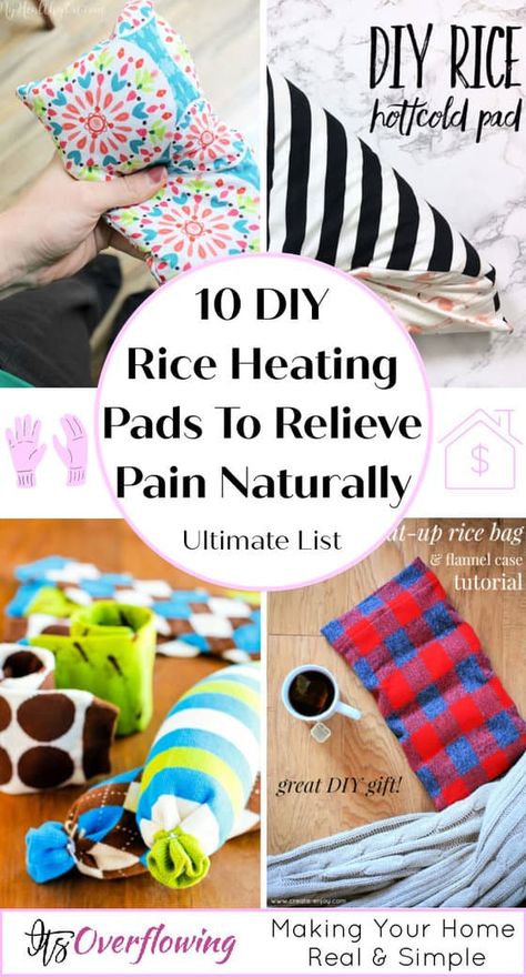 10 DIY Rice Heating Pad Ideas (Aromatherapy Heating Bag) Corn Heating Pad Diy, Diy Heating Pad For Cramps, Home Made Heating Pads, Hot Packs Diy Homemade, Rice Bags Diy Heating Pads Patterns, Sew Heating Pad, Heating Pad Diy, Heating Pad Pattern, Diy Rice Heating Pad