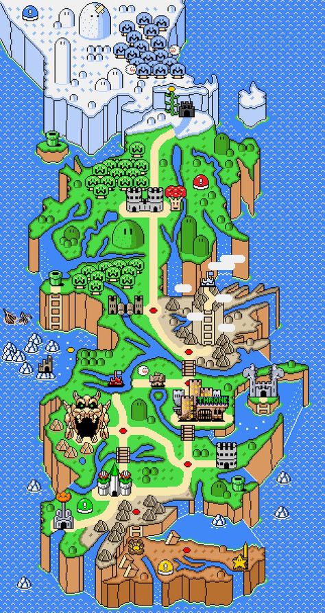 NESteros - 'Game Of Thrones' Meets 'Super Mario' In Epic Mushroom Kingdoms Map - Forbes Super Mario World Game, Game Of Thrones Westeros, Game Of Thrones Map, Westeros Map, Super Mario Nintendo, Super Mario Games, Gameboy Color, Gra O Tron, Mario Games