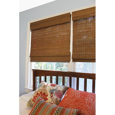 Cordless Maple Cape Cod Flatweave Bamboo Roman Shade with Valance 27 in. W x 64 in. L, Brown Popular Window Treatments, Bamboo Roman Shades, Light Filtering Shades, Cordless Roman Shades, Classic Window, Bamboo Light, Salon Suites, Bamboo Blinds, Bamboo Shades