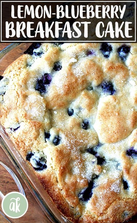 Buttermilk Blueberry Breakfast Cake — this simple cake is a family favorite. I look forward to making it every spring/summer when the blueberries begin arriving at the market, but it works well with frozen berries, too. #blueberries #breakfast #cake #buttermilk #brunch #spring #summer Lemon Blueberry Breakfast Cake, Blueberry Buttermilk Cake, Berry Cake Recipe, Buttermilk Blueberry, Breakfast Cake Recipes, Cake Blueberry, Blueberry Breakfast Cake, Buttermilk Cake, Blueberry Breakfast