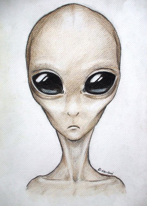 Gray Alien by Dewilish on DeviantArt Alien Drawing, Alien Photos, Ufo Art, Alien Drawings, Alien Face, Grey Alien, Alien Head, Alien Tattoo, Arte Alien