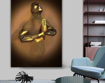 Contemporary Metal Wall Art, Prayer Wall, Bedroom Artwork, 3d Wall Art, Contemporary Home Decor, Framed Canvas Wall Art, Religious Art, Modern Wall Decor, Wall Art Canvas Prints