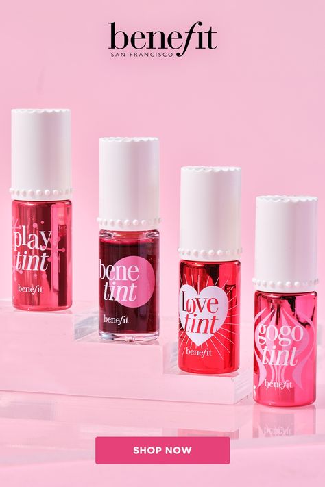 Benetint Swatch, Benetint Blush, Benefits Lip Tint, Benetint Lip Stain, Lip Tint Shades, Play Tint Benefit, Best Lip Tint, Benefit Playtint, Benefit Tint