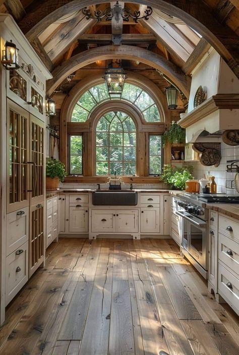 European Cottage, Dream Life House, Rustic Kitchen Design, Kitchen Farmhouse, Dream House Interior, House Goals, Dream House Plans, Dream House Decor, Cottage Homes