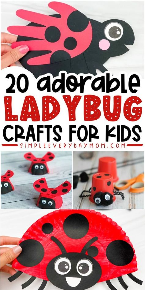 20 Unbelievably Cute Ladybug Crafts for Kids Ladybug Craft For Kindergarten, Ladybug Paper Plate Craft, Lady Bug Toddler Project, Ladybug Crafts For Toddlers, Diy Ladybug Decorations, Ladybird Crafts For Kids, Ladybug Arts And Crafts, Ladybug Crafts Preschool, Insect Crafts Preschool