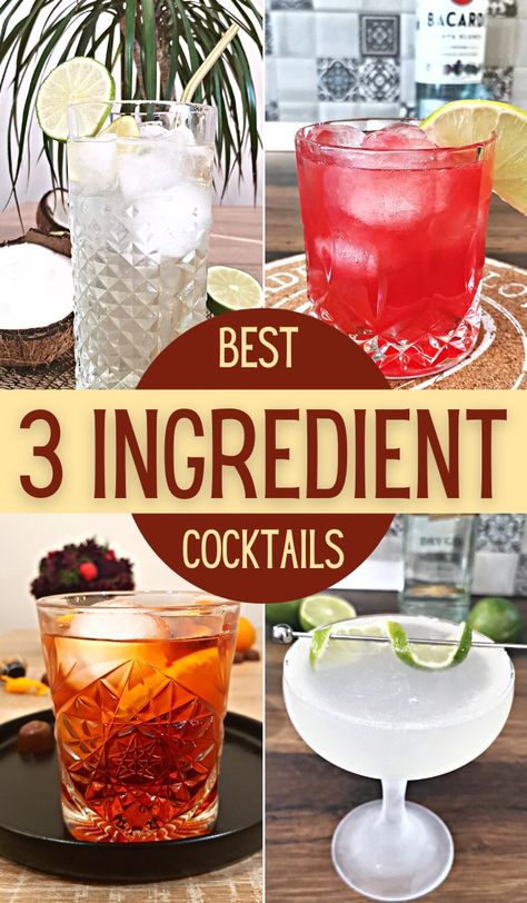 Mix Drink Recipes, 3 Ingredient Cocktails, Sweet Mixed Drinks, Alcohol Recipes Easy, Highball Recipe, Vodka Drinks Easy, Drinks Alcohol Recipes Easy, Classic Vodka Cocktails, Simple Drinks