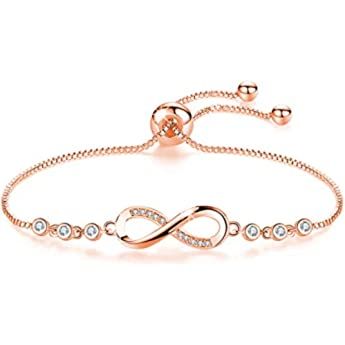 Infinity Bracelets, Silver Bracelet Designs, Bracelet Rose Gold, Bracelets Design, Knuckle Ring, Rose Gold Heart, Classy Jewelry, Gold Bracelet For Women, Infinity Symbol