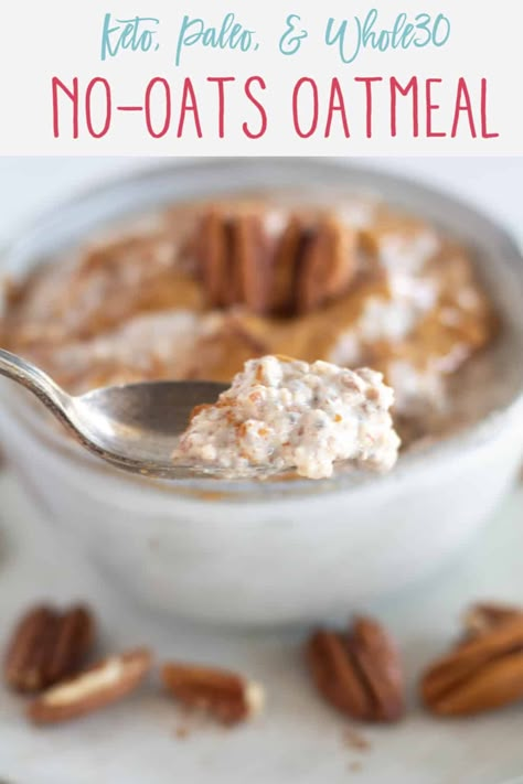 Paleo Oatmeal, Low Carb Oatmeal, Keto Oatmeal, Keto Granola, Keto Breakfasts, Whole 30 Breakfast, Low Carb Sweeteners, Eating Eggs, Lost 100 Pounds