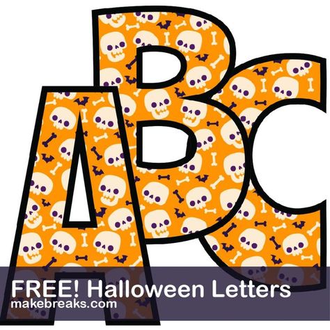 Halloween Fonts Alphabet, Free Printable Alphabet, Spooky Font, Halloween Text, Letter Templates Free, Label Shapes, Halloween Printables Free, Halloween Letters, Free Printable Letters