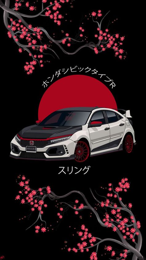 Jdm Honda Wallpaper, Honda Type R Wallpaper, Honda Civic Type R Wallpaper Iphone, Honda Type R Civic, Civic Wallpaper Iphone, Honda Civic Art, Civic Eg Wallpaper, Honda Wallpaper Iphone, Civic Type R Wallpaper