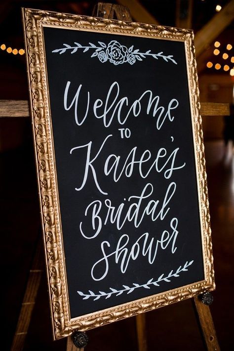 Bridal Shower Chalkboard, Bridal Shower Decorations Rustic, Wedding Chalkboard Signs, Bridal Shower Inspo, Bridal Shower Planning, Bridal Shower Inspiration, Bridal Shower Diy, Bridal Tea, Wedding Showers