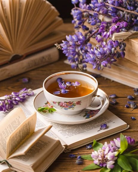 Tea Room Design, Tea Photography, Tea Aesthetic, Tea And Books, Pretty Drinks, Floral Tea, Flower Tea, A Cup Of Tea, Tea Recipes