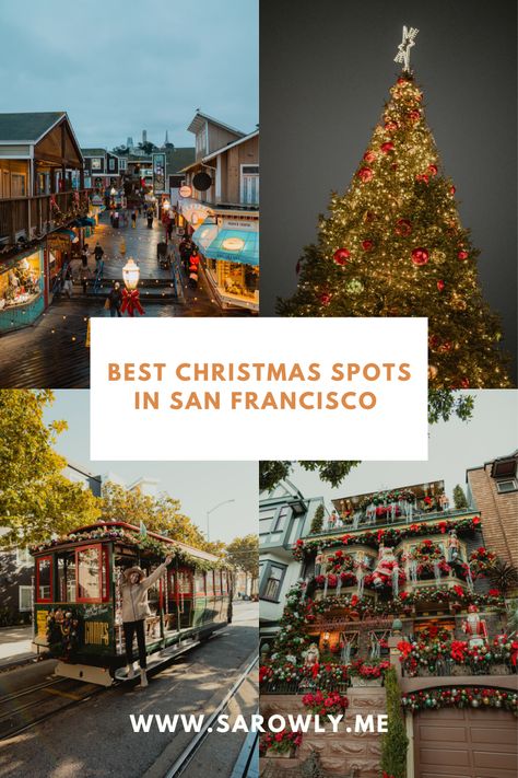 Christmas in San Francisco is one of the most wonderful times of year. The city gets festive, it's filled with cute Christmas houses, holiday bars, events and more! Check out this post to know all the best things to do & to see in San Francisco in December. San Francisco In December, Holiday Bars, San Francisco To Do, Christmas In San Francisco, San Francisco Bucket List, Honeymoon On A Budget, California Christmas, Christmas Trees Decorations, Holiday Bar