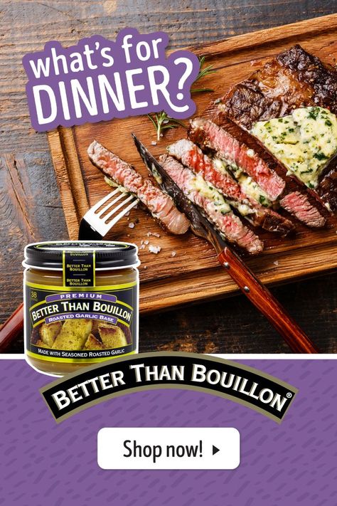 Be warned - this BBQ steak with a Roasted Garlic Base compound butter will have your neighbors inviting themselves over for dinner in no time. Recipes For Steak, Striploin Steak, Steak Grilled, Bbq Steak, Summer Flavors, Sliced Steak, Compound Butter, Grilled Steak, Grilled Fish