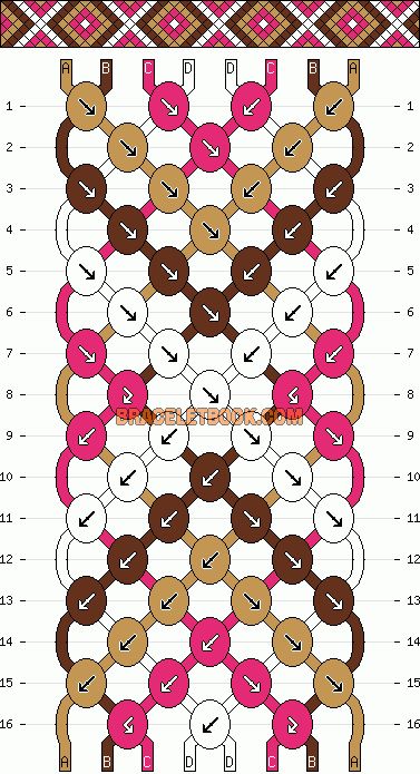 Bracelets With 8 Strings, Friendship Bracelet Pattern 4 Colors, Bracelet Patterns 8 Strings 4 Colors, Knot Bracelets Patterns, Bracelet Pattern Diamond, Monochrome Bracelet Pattern, Diamond And X Friendship Bracelet, Monochrome Friendship Bracelet Pattern, Friendship Bracelet 8 Strings