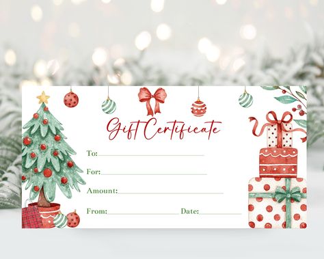 Christmas Vouchers, Christmas Gift Certificate Template, Christmas Gift Vouchers, Christmas Gift Certificate, Gift Voucher Design, Christmas Coupons, Printable Gift Certificate, Voucher Template, Voucher Design