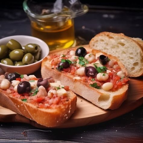 Hobz biz-zejt - the Maltese Bruschetta Maltese Recipes Malta, Malta Food, Maltese Recipes, Bruschetta Recipe, Fussy Eaters, Olive Relish, Cannellini Beans, Slice Of Bread, Maltese