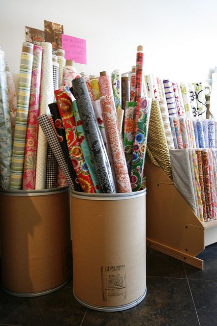 http://www.flickr.com/photos/sassycrafter/4992776059/in/photostream/ Fabric Roll Storage, Fabric Shop Display, Rolls Of Fabric, Art Studio Storage, Storage Hacks Diy, Fabric Store Displays, Fabric Store Design, Fabric Rolls, Dream Craft Room