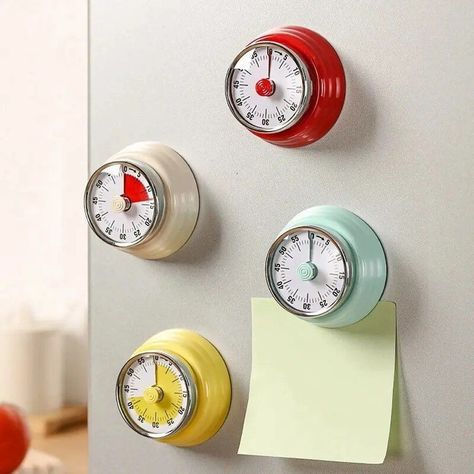 60-Minute Magnetic Mechanical Kitchen Timer - Vintage-Inspired Dial Design for Cooking & Baking Tag a friend who would love this! FAST US Shipping Buy one here ——> https://prehype.shop/60-minute-magnetic-mechanical-kitchen-timer-vintage-inspired-dial-design-for-cooking-baking/ #buyonline Time Alarm, Perfect Cup Of Tea, Kitchen Timer, Kitchen Time, Essential Kitchen Tools, Digital Timer, Kitchen Timers, Cooking Gadgets, Freezers