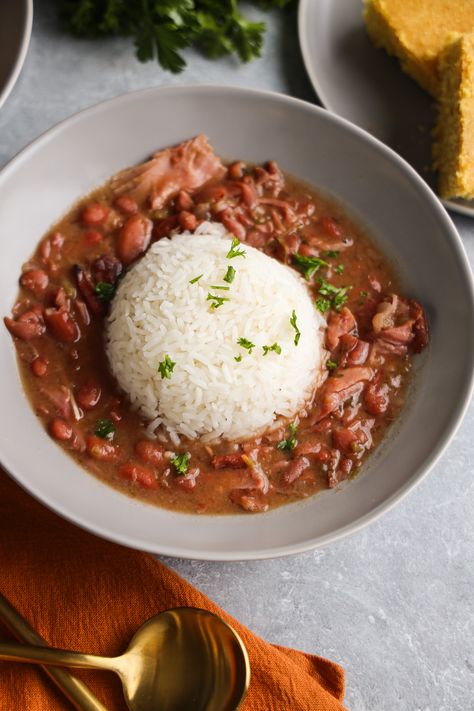 Cajun Red Beans and Rice Red Beans And Rice Recipe Dry Beans, Red Beans And Rice In Crockpot, Creole Butter Beans, Bean And Rice Meals, Red Beans And Rice With Shrimp, Red Beans And Rice Ham Hock, New Orleans Style Red Beans And Rice, Red Beans And Rice With Chicken, New Orleans Red Beans And Rice Recipe