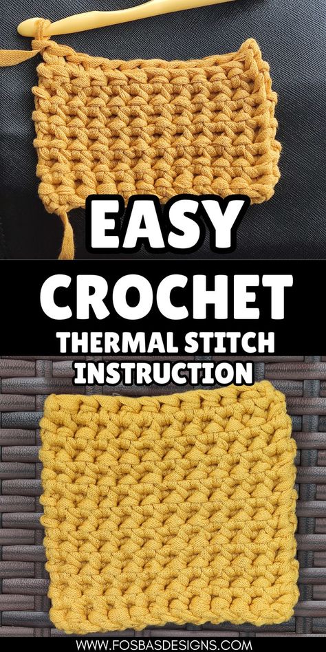 The thermal stitch crochet instruction step by step! Bag Ideas Aesthetic, Thermal Stitch Crochet, Trendy Crochet Bag, Thermal Stitch, Crochet Dishcloth Pattern, Crochet Bag Ideas, Crochet Hot Pads, Crochet Hack, Crochet Patterns Free Beginner