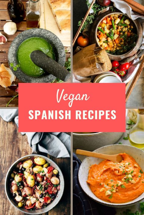 12 Vegan Spanish Recipes You Need to Try! - Vegan on Board Vegan Spanish Recipes, Vegan Tapas, Vegan Mediterranean, Vegan Chorizo, Tasty Vegan Recipes, Vegan Stew, Tapas Recipes, Vegan Food Recipes, Spanish Tapas