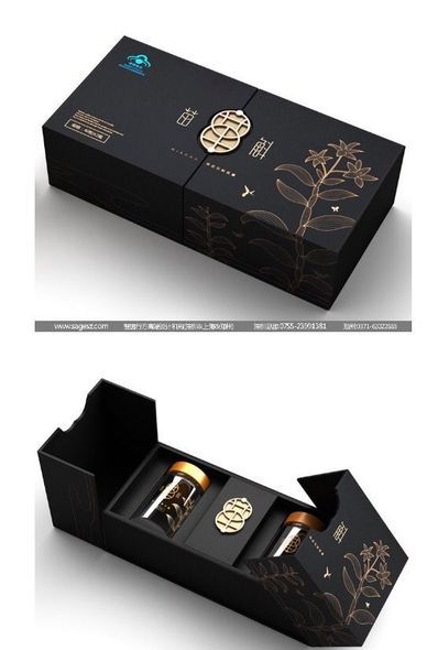 Premium Japanese style packaging. Use of elegant linear patterns with gold accents which bring the packaging to life and give a premium, high end feel. Use of black suggests a mysterious identity, with sleek and modern connotations. Love the golf foil used as a contrast and to provide an extra textured element for a tangible user experience. #design #packaging #premium #goldfoil #foiling Desain Merek, Tea Packaging Design, Don Pedro, Luxury Packaging Design, Honey Packaging, Perfume Packaging, Design Websites, Box Packaging Design, Chocolate Packaging