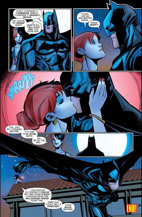 Harley Quinn kisses Batman Batman X Harley, Batman And Harley, Batman Meme, Funny Batman, Der Joker, Harley Quinn Comic, Univers Dc, Batman Funny, Joker Harley