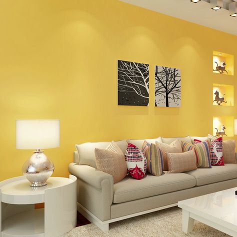 Yellow decor living room